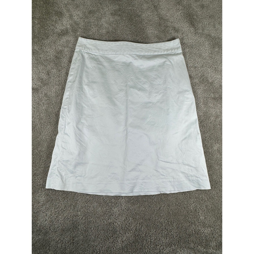 Banana Republic Womens Light Blue Stretch Cotton A-Line Skirt Size 12